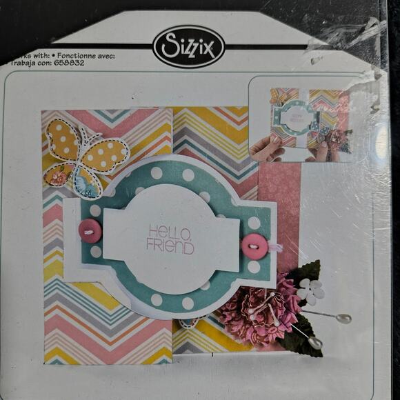 NEW - Sizzix Framelits Flip Its ''Card, Ornate Flip Its#2 "Metal Die 658841 - Picture 2 of 3